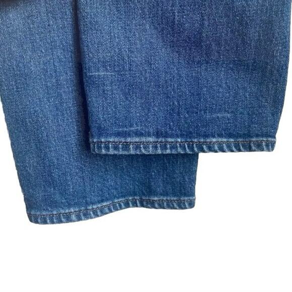 MADEWELL Straight Crop High Rise‎ Whiskered Distressed Jeans Roger Wash Size 25 - Picture 7 of 10